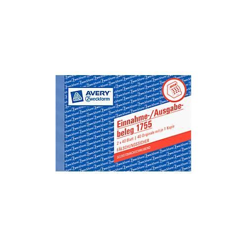AVERY® Zweckform Einnahme-/Ausgabebeleg Nr. 1755