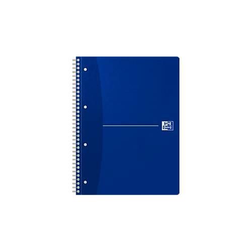 Oxford Office-Collegeblock, DIN A4+, 70 Blatt kariert, 5er Pack, blau