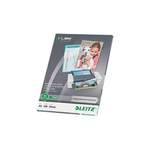 LEITZ® Laminierfolien iLAM, DIN A3, 80 mic, 100 Stück