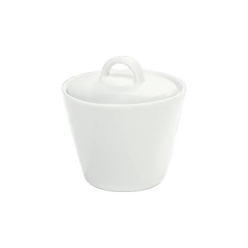 Zuckerdose Solea, mit Deckel, uni, weiß, Porzellan