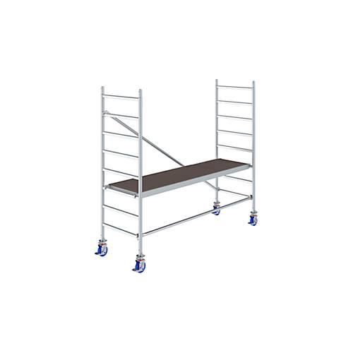 Alu-Fahrgerüst KRAUSE Serie 10, 200 kg/m², TÜV-geprüft, höhenverstellbare Rollen, L 2500 x B 750 x H 3000 mm