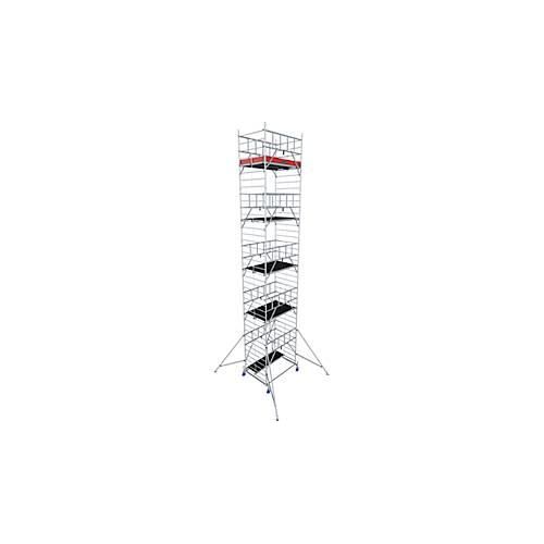 Alu-Fahrgerüst Krause ProTec XXL, 200 kg/m², TÜV-geprüft, gebremste Rollen, L 2000 x B 1400 x H 11300 mm