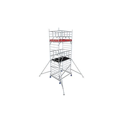 Alu-Fahrgerüst Krause ProTec XXL, 200 kg/m², TÜV-geprüft, gebremste Rollen, L 2000 x B 1400 x H 6300 mm