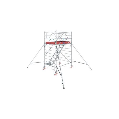 Alu-Fahrgerüst Krause Serie 5500, 200 kg/m², TÜV-geprüft, gebremste Rollen, B 1500 x T 2000 x H 4300 mm