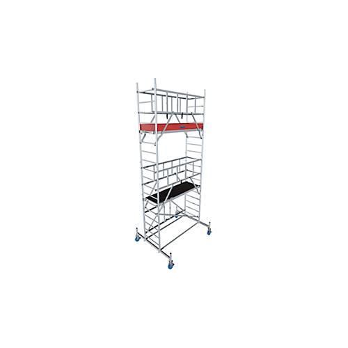 Alu-Faltgerüst Krause ProTec XS, 200 kg/m², gebremste Rollen, L 2000 x B 700 x H 5800 mm