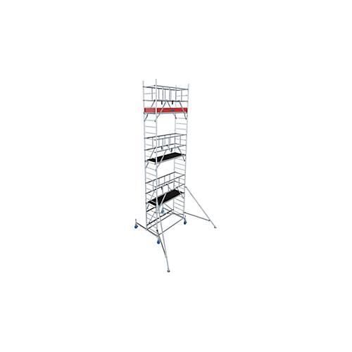 Alu-Faltgerüst Krause ProTec XS, 200 kg/m², gebremste Rollen, L 2000 x B 700 x H 7800 mm