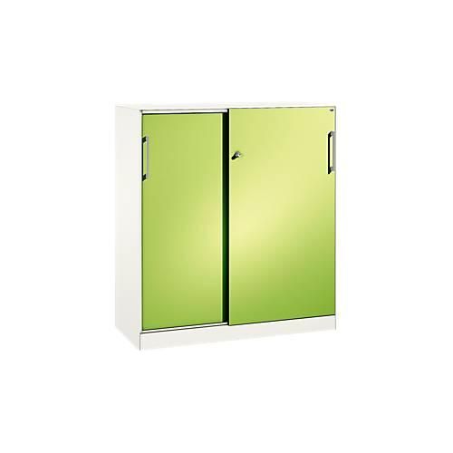Schiebetürenschrank ASISTO C 3000, 3 Ordnerhöhen, mit Abdeckplatte, Breite 1200 mm,