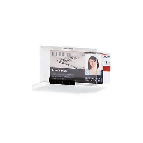 Durable Kartenhalter Pushbox Duo, Kunststoff, für bis zu 2 Karten pro Kammer, 10 St.