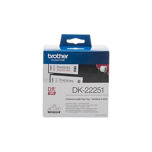 Brother Endlosetikett DK-22251, Papier, Rot-Schwarz-Druck