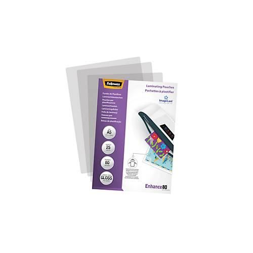 Fellowes Laminierfolie ImageLast, glänzend, DIN A5, Stärke 80 Mikron, 25 Stück