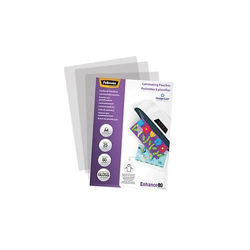Fellowes Laminierfolie ImageLast, glänzend, DIN A4, Stärke 80 Mikron, 25 Stück