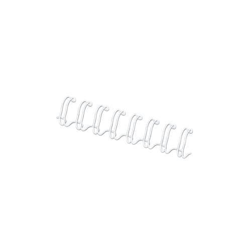 Fellowes Drahtbinderücken, Format 10 mm, 100 Stück, f. 34-Loch-Drahtbindegeräte, weiss, 100