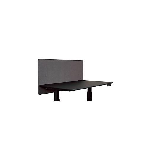 Schreibtisch-Trennwand Luxor, für Plattenstärke bis 40 mm, Klammerbefestigung, ca. 6 kg, B 1200 x T 20 x H 600 mm, recycelte Materialien, schiefergrau