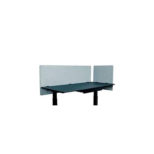 Schreibtisch-Trennwand Luxor, für Plattenstärke bis 40 mm, Klammerbefestigung, B 1600 x T 20 x H 600 mm, ca. 9 kg, recycelte Materialien, hellgrau