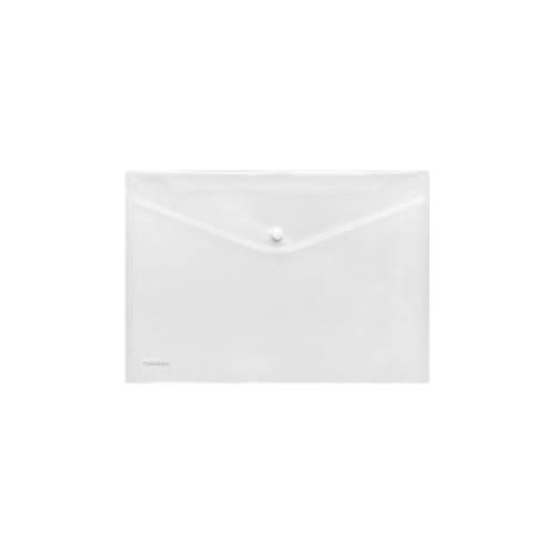 FolderSys Dokumententasche, DIN A4 quer, Druckknopfverschluss, PP, farblos transparent