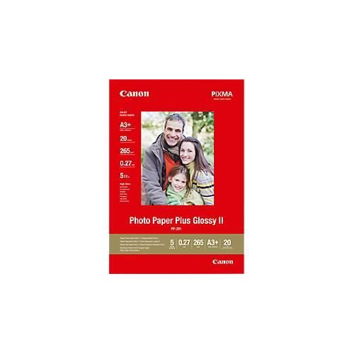 Canon Fotopapier Plus Glossy II PP-201, 265 g/m², 20 Blatt, DIN A3
