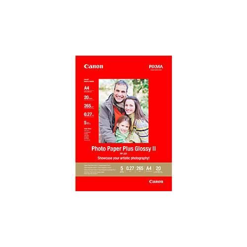 Canon Fotopapier Plus Glossy II PP-201, 265 g/m², 20 Blatt, DIN A4