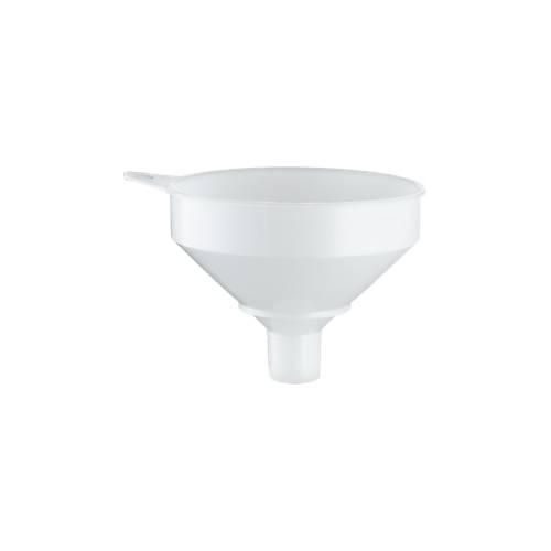 Fasstrichter, Ø 253 mm, 3,5 l, lebensmittelgeeignet, mit Sieb, Überlaufrand & Öse, Polyethylen HD-PE, naturfarben