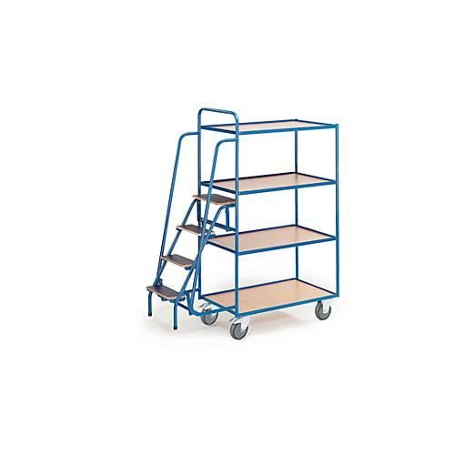 Etagenwagen mit Trittstufen, 4 Etagen