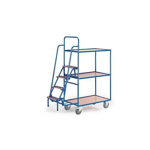 Etagenwagen mit Trittstufen, 3 Etagen