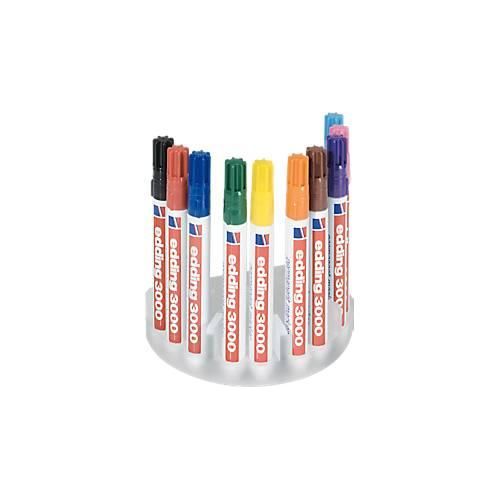 EDDING Systembox Permanent-Marker 3000, inkl. 10 Marker, farbig sortiert
