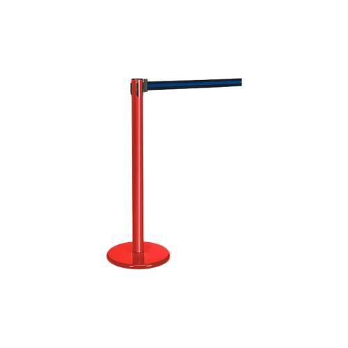 Gurtpfosten rot, Gurt schwarz/blau