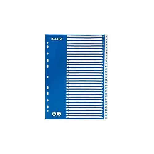 LEITZ® PP-Register mit blauem Deckblatt, Zahlen 1-31