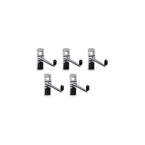 Haken mit schmaler Grundplatte, ø 6 x T 75 mm, 5 Stück