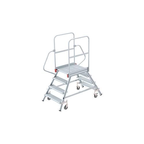 Alu-Rollpodest, beidseitig, 4 Stufen