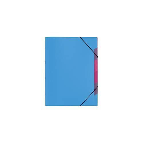 PAGNA Dokumentenmappe Funky School, Gummizugverschluss, 5-teilig, PP, hellblau