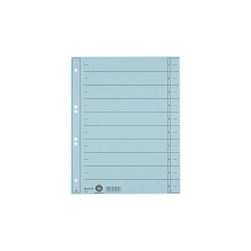LEITZ® Trennblätter, DIN A4, Zahlen, 100 Stück, hellblau