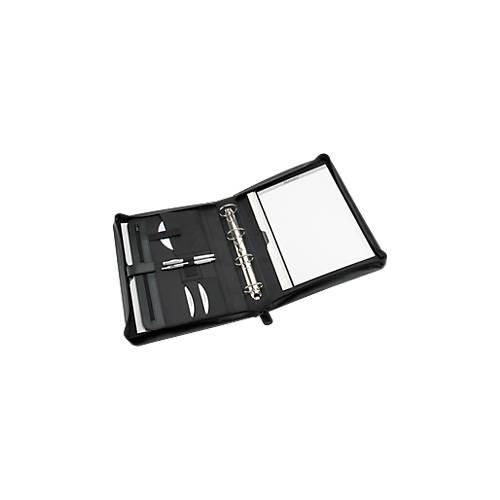 Alassio Ringbuchmappe Rimini, DIN A4, FINEtouch-Lederimitat, mit CD-Tasche, schwarz