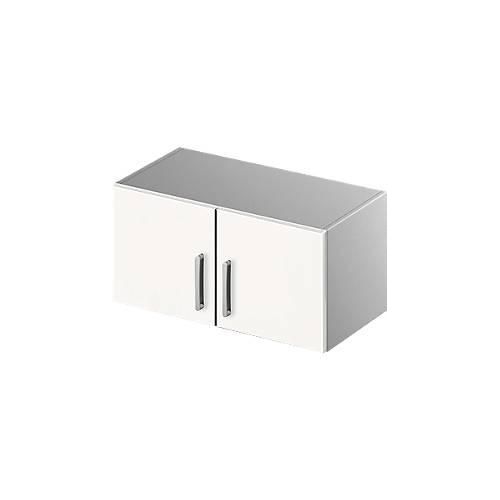 Schäfer Shop Genius Aufsatzschrank TETRIS SOLID, Stahlkorpus, 1 OH, B 800 mm, weiß/weißalu