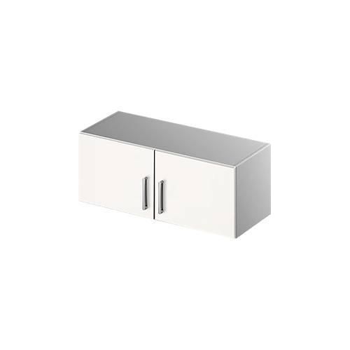 Schäfer Shop Genius Aufsatzschrank TETRIS SOLID, Stahlkorpus, 1 OH, B 1000 mm, weiß/weißalu