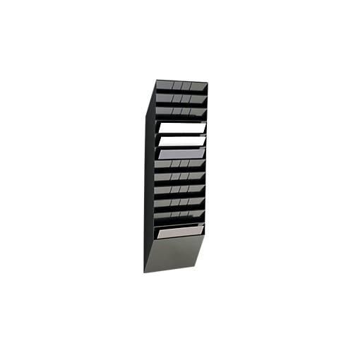Durable Prospektspender Flexiboxx 12, 12 Spender, A4, quer, schwarz