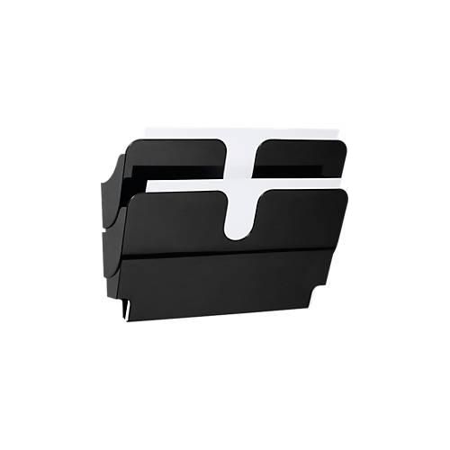 Durable Prospektspender Flexiplus, 2 Spender, A4, quer, schwarz