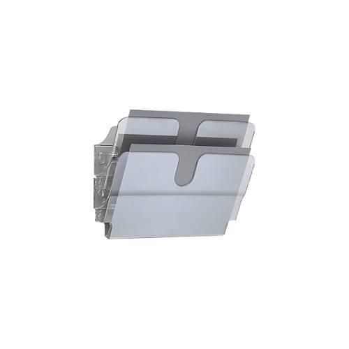 Durable Prospektspender Flexiplus, 2 Spender, A4, quer, transparent