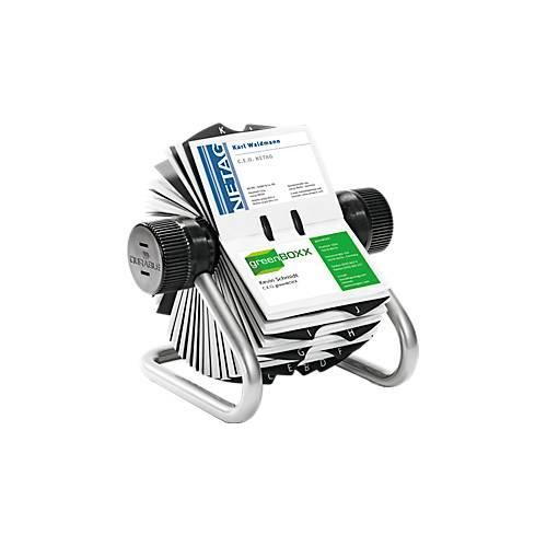 Durable Rollkartei Visifix, für 400 Karten, silber
