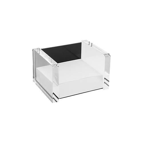 WEDO Zettelbox, glasklar/schwarz