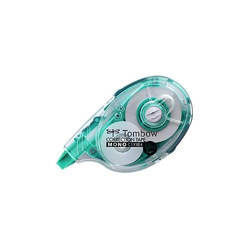 Korrekturroller Tombow MONO, seitliche Abrolltechnik, nachfüllbar, Bandmaße L 16 m x B 4,2 mm, zu 74 % aus Recycling-Kunststoff