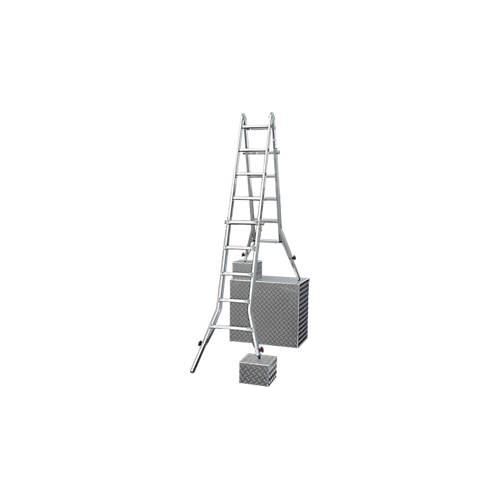 Gelenk-Teleskopleiter, mit 4 x 5 Sprossen