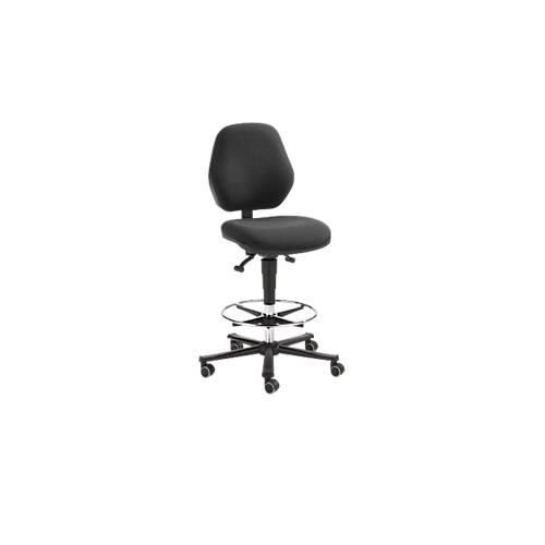 Arbeitsstuhl COUNTER Basic, Sitz-Stopp-Rollen, anthrazit