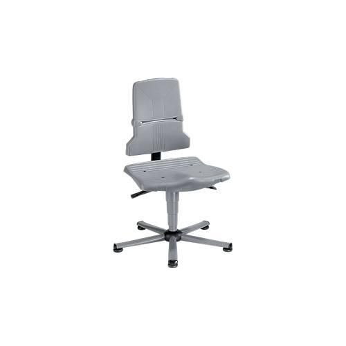 Arbeitsstuhl bimos SINTEC, Permanentkontakt, Orthositz, ohne Armlehnen & Polsterung, mit Gleitern