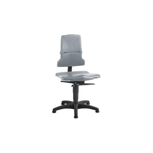 Arbeitsstuhl bimos SINTEC 2, Permanentkontakt mit Sitzneigungs/tiefenverstellung, Orthositz, ohne Armlehnen, mit Gleitern