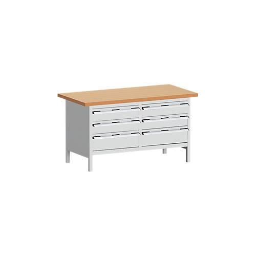 Kastenwerkbank KW-1578-2.5, lichtgrau