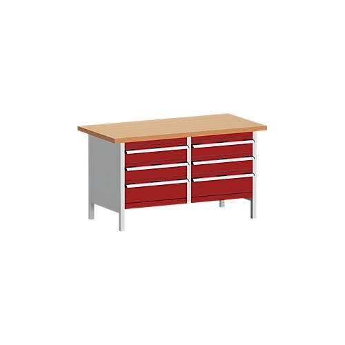 Kastenwerkbank KW-1578-2.5, purpurrot