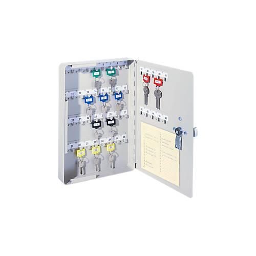 Schlüsselschrank, Elektronikschloss, 46 Haken, lichtgrau