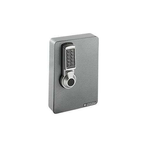 Schlüsselschrank, Elektronikschloss, 24 Haken, silber hammerschlag