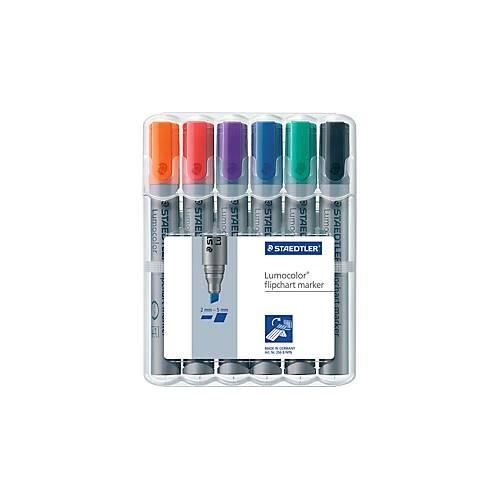STAEDTLER Flipchartmarker Lumocolor 356BWP6, 6er Set