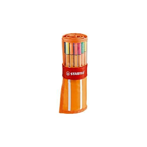 STABILO® Fineliner Point 88, 0,4 mm, farbsortiert, Nylon-Etui à 30 Stück